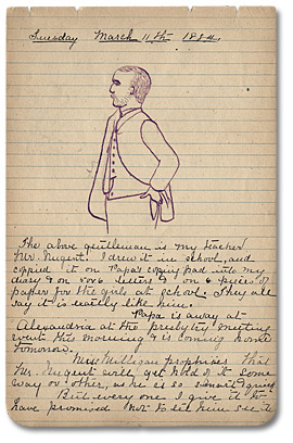 Page with Sketch from Marty Hastie’s diary, 1884 (01)