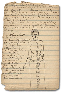 Page with Sketch from Marty Hastie’s diary, 1884 (03)