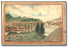 Construction du pont de Grand Trunk Railway 