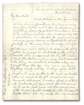 Letter, Alonzo Wolverton to his sister Roseltha Wolverton Goble, December 4, 1864 - Page 1