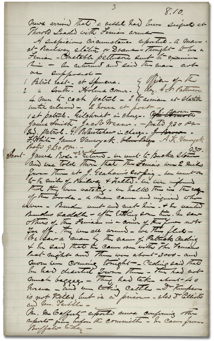 Procès-verbal du comité de sécurité, 1866, Page 3