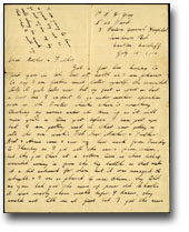 Lettre datée du 10 juillet 1916, de Wally Gray à ses parents, Alfred et Emily, Page 1