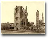Photo: Cloth Hall Tower, Ypres, [ca. 1918]