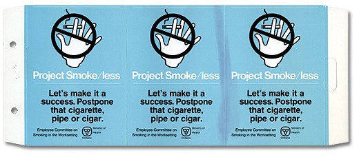 Image of Project Smoke/less, Courtesy, Consideration stand, 1986