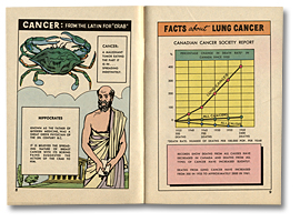Smoking and Cancer pamphlet, inside pages 8 and 9, 1963