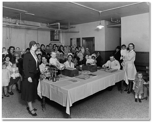 Photo: Well baby clinic, Hamilton, [ca. 1930]