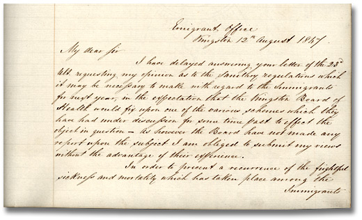 Letterbook of A. B. Hawke, 12 August 1847