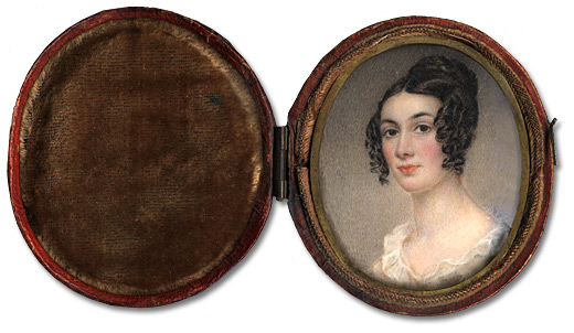 Watercolour on ivory: Miss Harriet Lowe, 1836