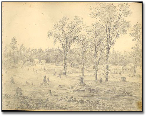 Peterborough from White's Tavern, 1837