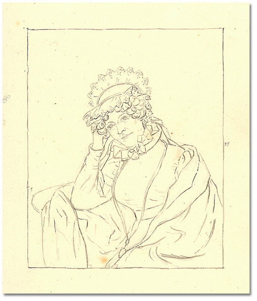 Sketch: Mrs. Thomas Langton (née Ellen Currer), 1825