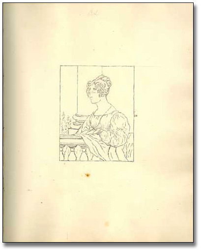 Anne Langton self portrait (preliminary sketch), 1827