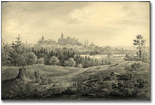 [Ottawa] from the woods behind Rideau Hall, [vers 1876]