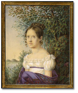 Portrait of Anne Langton by an artist (?C.B.) at Rome, 1819