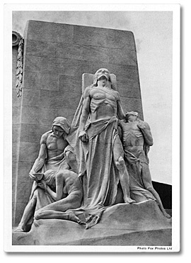 Postcard: Statue at the Vimy Memorial (2)