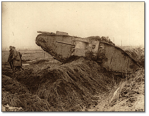 Photo: A tank homeward bound, [ca. 1918]