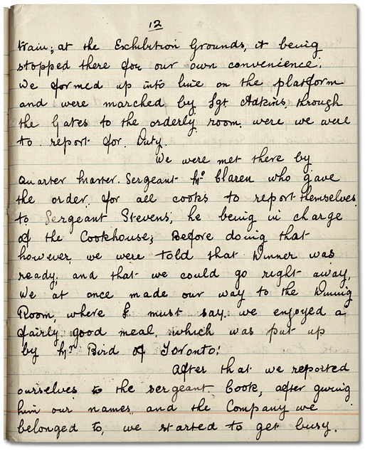 John Mould's Diary, p. 12, 1914