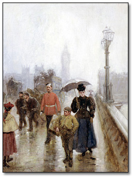 Oil on canvas: Westminster Bridge, [ca. 1897]