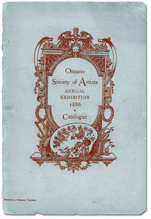 Cover: Ontario Society of Artists Annual Exhibition Catalogue, 1886