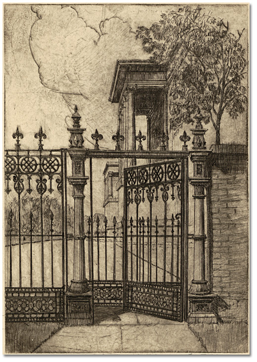 Dessin : Clôture à bétail, Osgoode Hall, Toronto, [vers 1930]