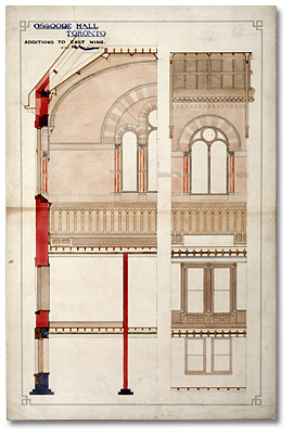 Dessin : Osgoode Hall, ajouts à l’aile Est [vers 1855]-1894 - 1