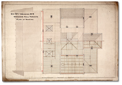 Drawing: Osgoode Hall, plan of roofing