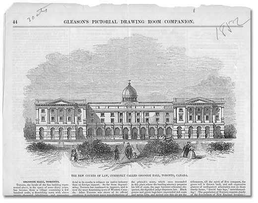 Osgoode Hall, from Gleason’s Pictorial Drawing Room Companion