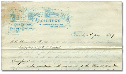 William Storm’s letterhead, 1889