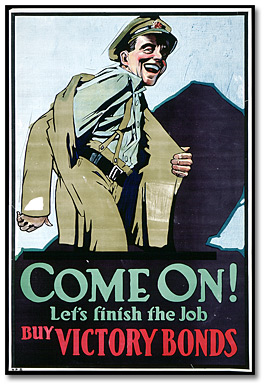 War Poster - Victory Bonds: Come On! Let's Finish the Job [Canada], [ca. 1918]