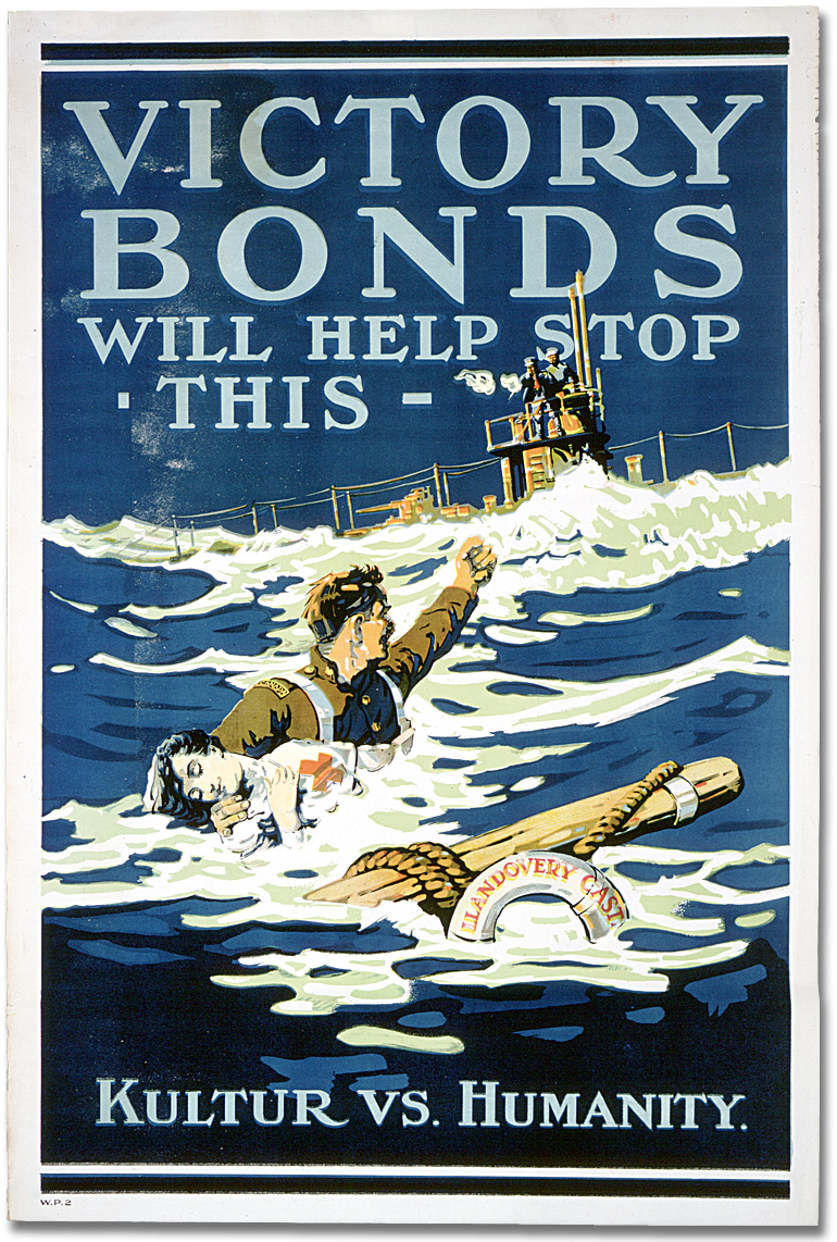 War Poster - Victory Bonds: Victory Bonds Will Help Stop This - Kultur vs. Humanity [Canada], [ca. 1918]