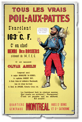 War Poster - Tous les vrais poil-aux-pattes [Canada], [between 1914 and 1918]