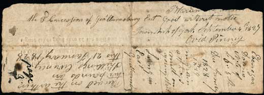Promisory note for £6.5 from E. Doan June 28, 1827, Recto