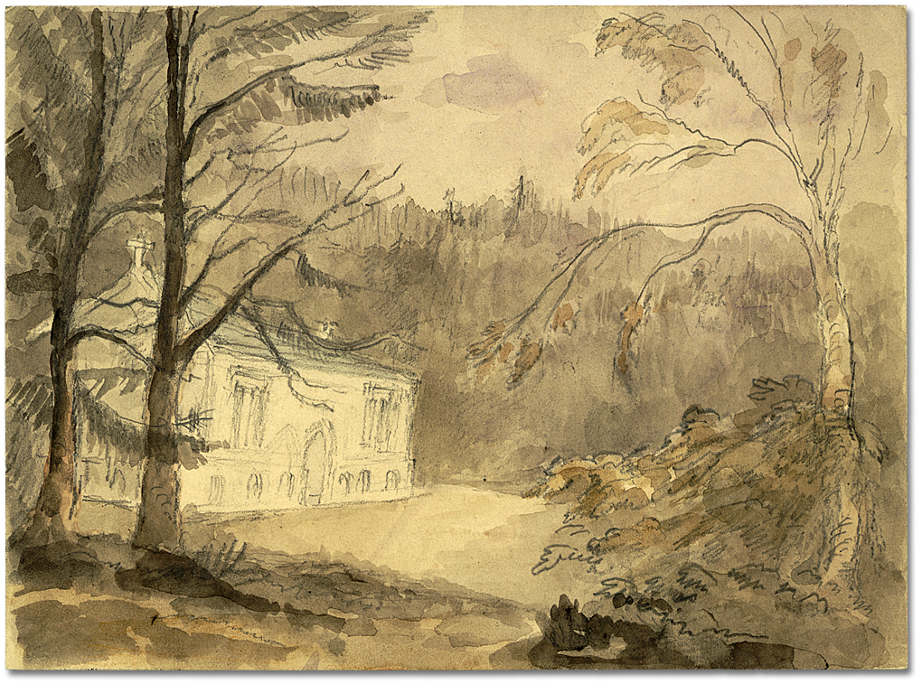 Watercolour: Wolford Chapel, England, [ca. 1796]