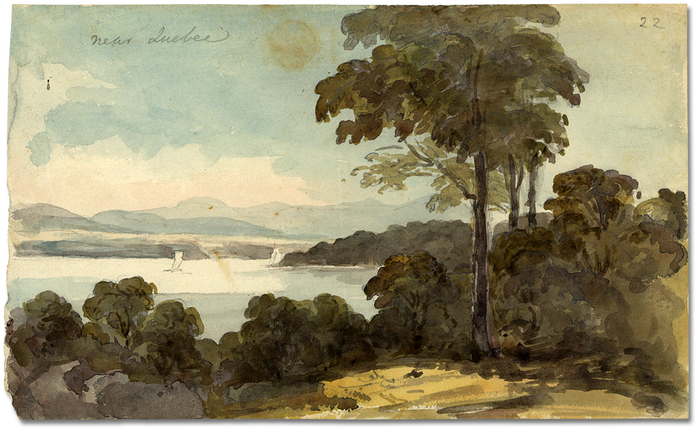 Watercolour: Near Quebec, 1792