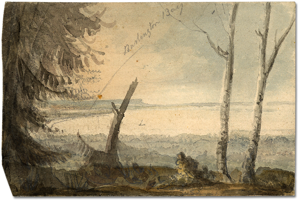 Watercolour: Burlington Bay, Lake Ontario, June 10, 1796
