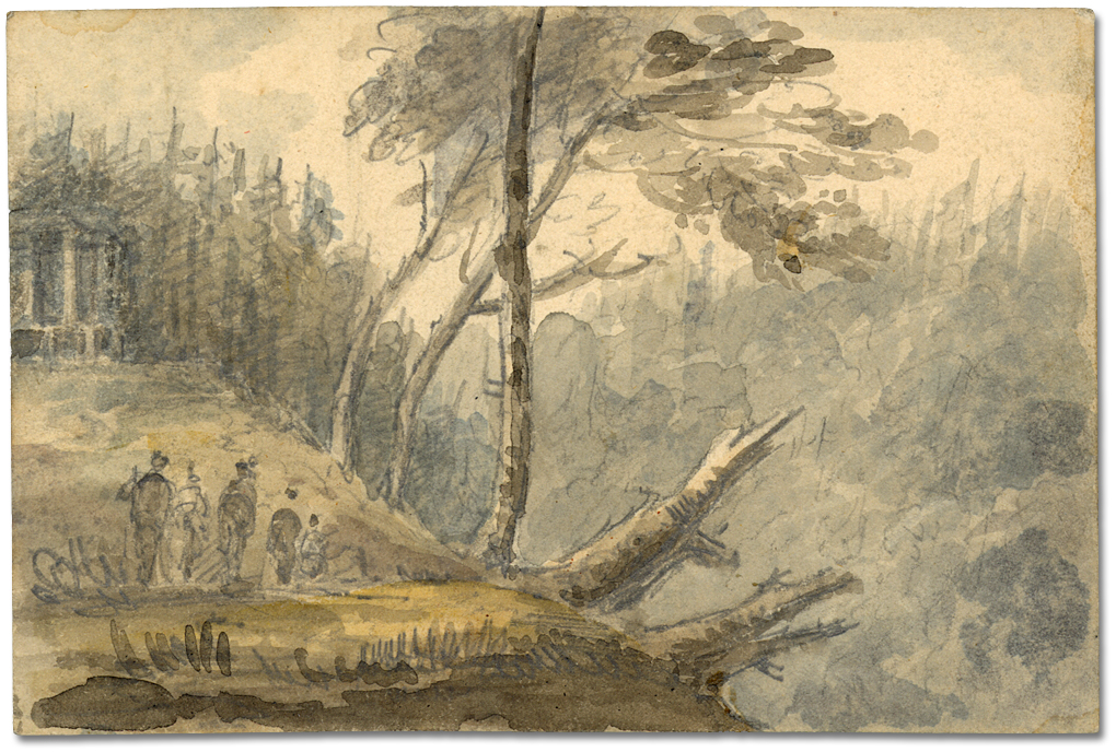 Watercolour: Castle Frank near York, July 20, 1796