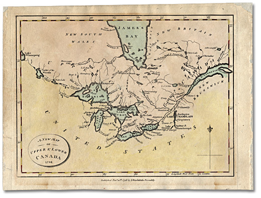 A New Map of Upper and Lower Canada, 1798