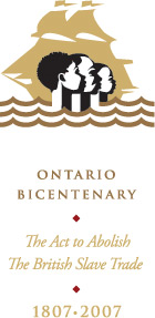 Ontario Bicentenary "The Act to Abolish The British Slave Trade" Logo