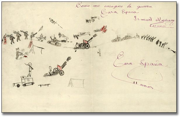 Drawing: "Como me imagino la guerra" (How I imagine the war), [between 1936 and 1939], Spain