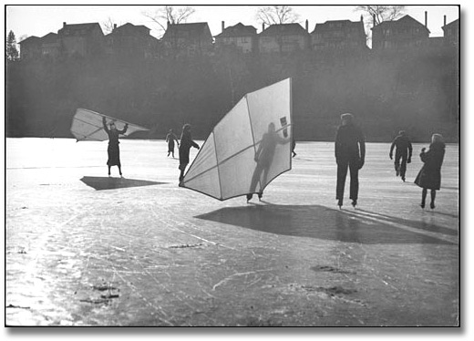 Photo: People skate sailing, [1933]