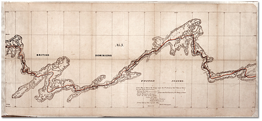 A True Map of Part of the Survey under the 7th Article of the Treaty of Ghent, 1826
