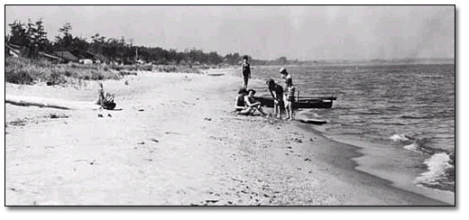 Photographie : Plage au parc Rondeau, [vers 1925]