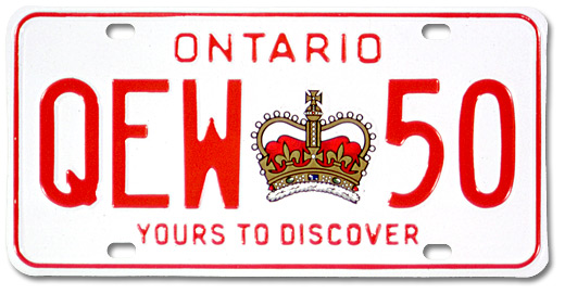 Plaque d’immatriculation de véhicule « Ontario. Yours to discover», [vers 1980]