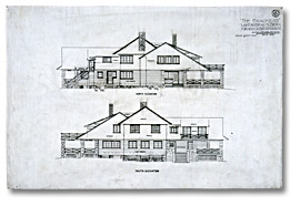 Façades nord et sud du chalet « The Brackens » de l’honorable C. R. Breckinbridge. Lac Rosseau, Muskoka 21 octobre 1904