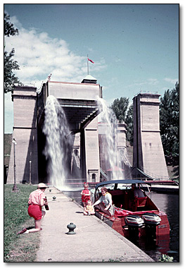 Photo: The Peterborough Lift Lock, 1958