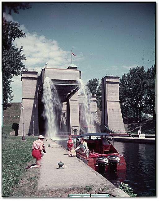 Photo: The Peterborough Lift Lock, 1958