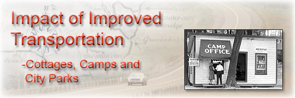 Yours to Discover: Tourism in Ontario through Time: Impact of Improved Transportation - Cottages, Camps and City Parks - Page Banner