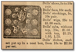 Christmas Catalogue, 1897 : toy dishes