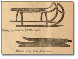 Christmas Catalogue, 1897 : sleighs and sleds