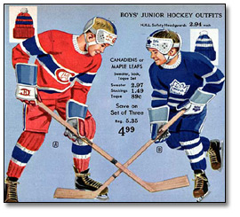 Eaton's Christmas Catalogue, 1962: Boys in hockey gear