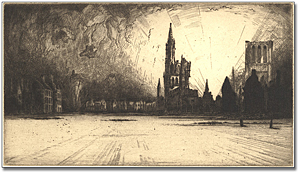 Print: View of Ypres, France, 1914